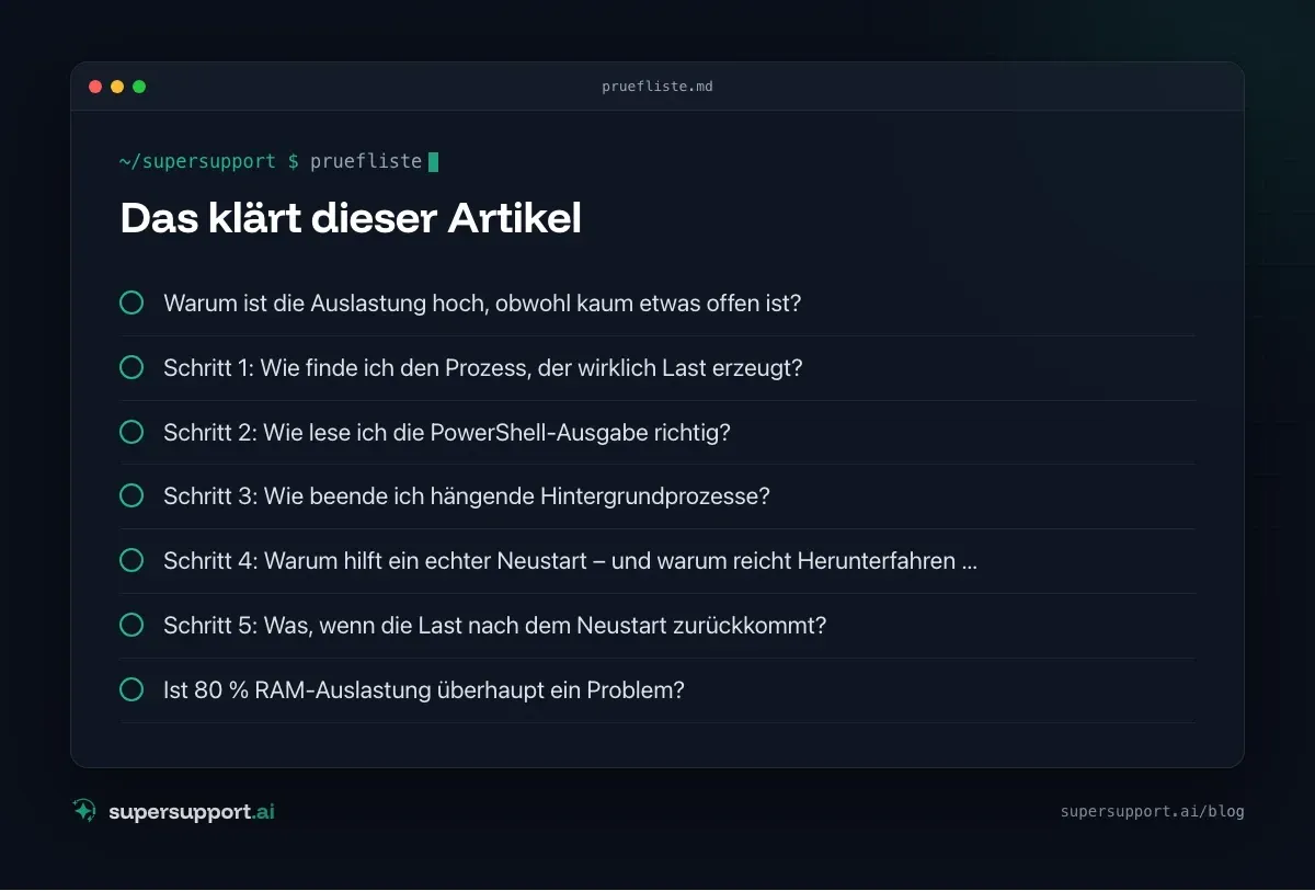 Hohe CPU- und RAM-Auslastung: Ursache in 5 Schritten finden – das klärt der Artikel