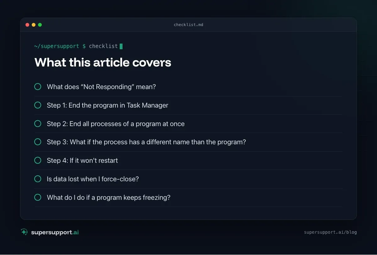 Program Not Responding: How to Close It Properly – what this article covers