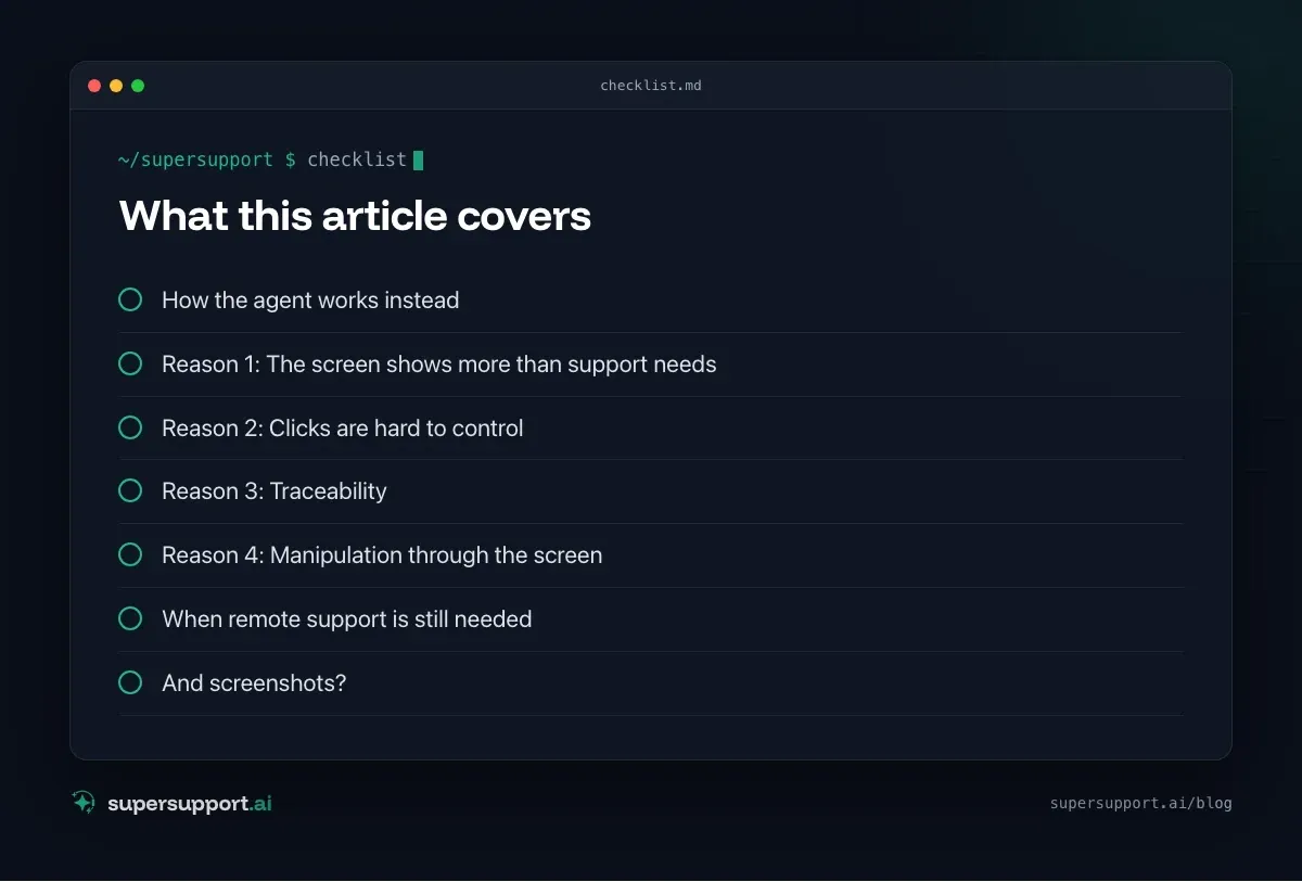 Why SuperSupport Does Not Take Over Your Screen – what this article covers