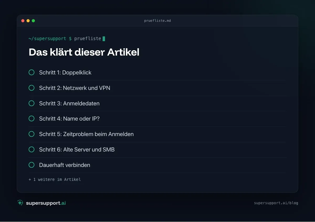 Netzlaufwerk getrennt – das klärt der Artikel