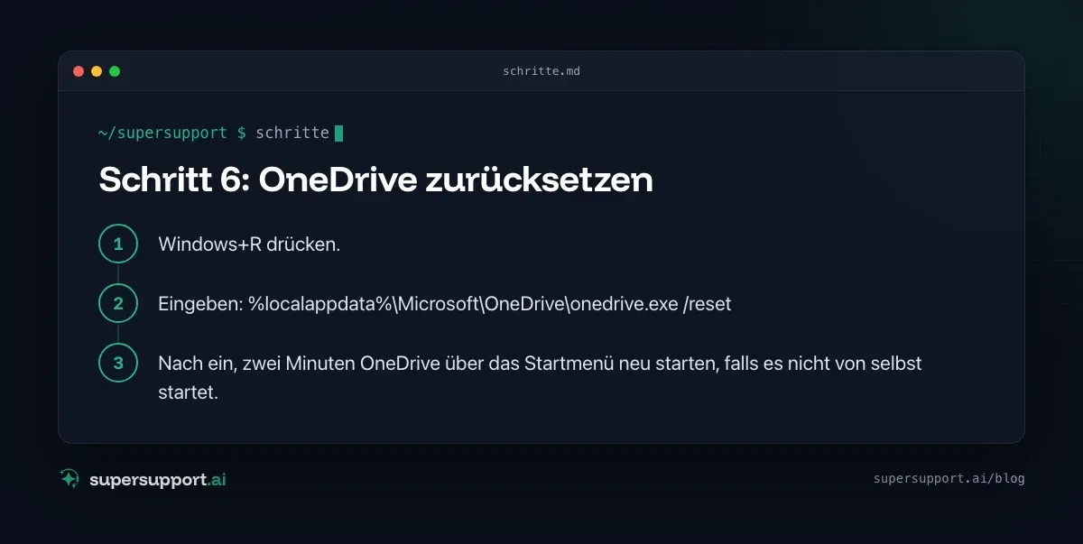 OneDrive synchronisiert nicht – Schritt für Schritt