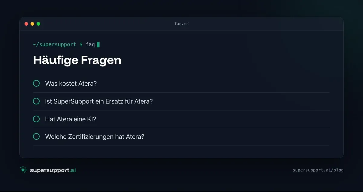 Atera Alternative oder Ergänzung – häufige Fragen