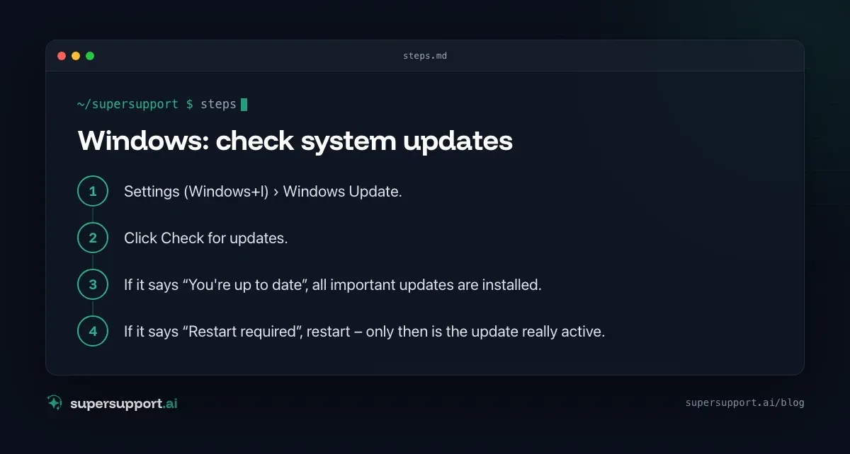 Are All Updates Installed – step by step