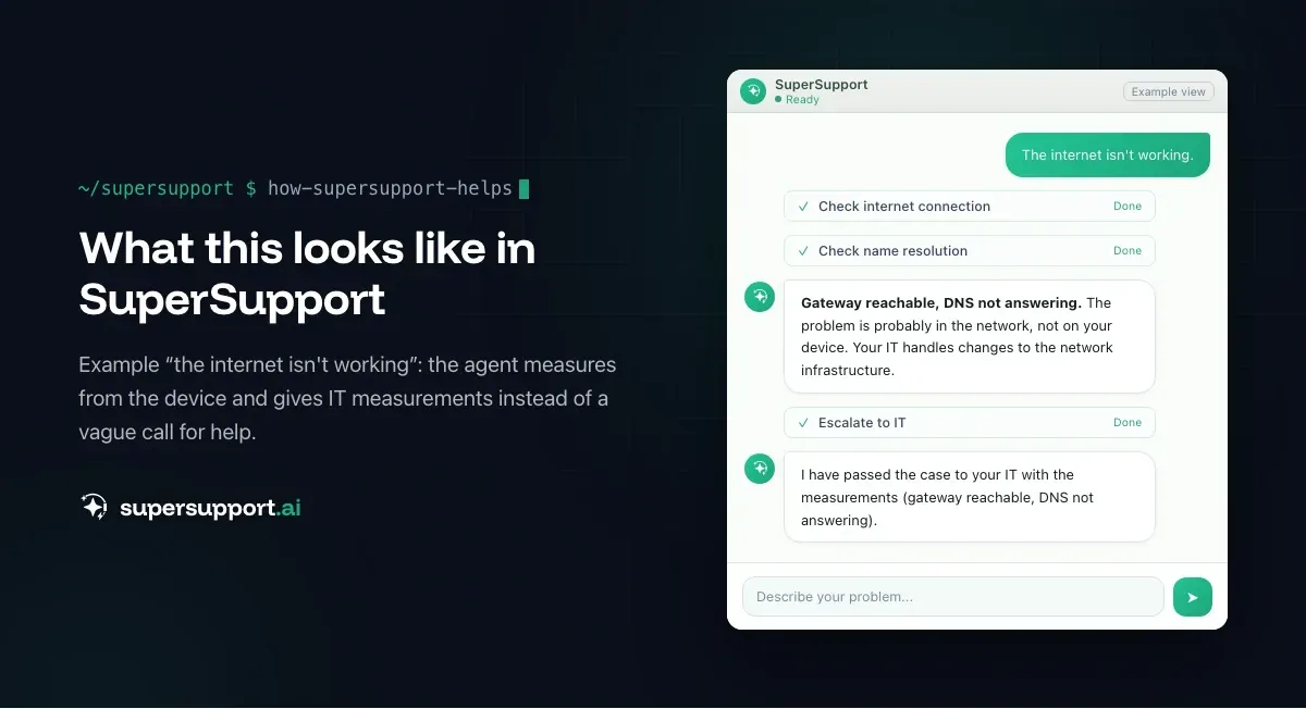 Example view in SuperSupport – Why SuperSupport Does Not Change Firewall Rules