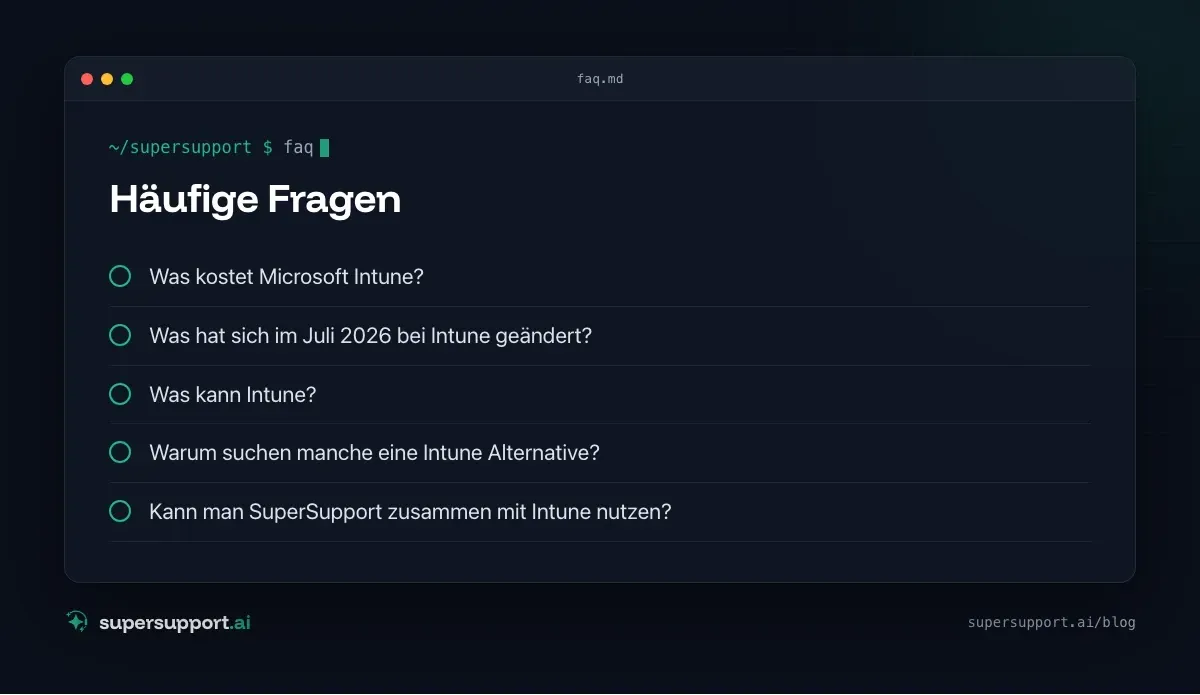 Intune Alternative oder Ergänzung – häufige Fragen