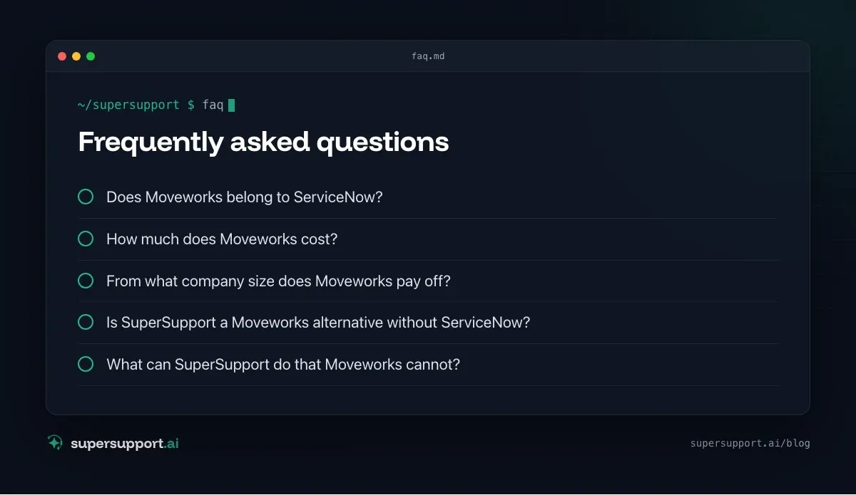 Moveworks Alternative for Mid-Sized Companies and MSPs – frequently asked questions