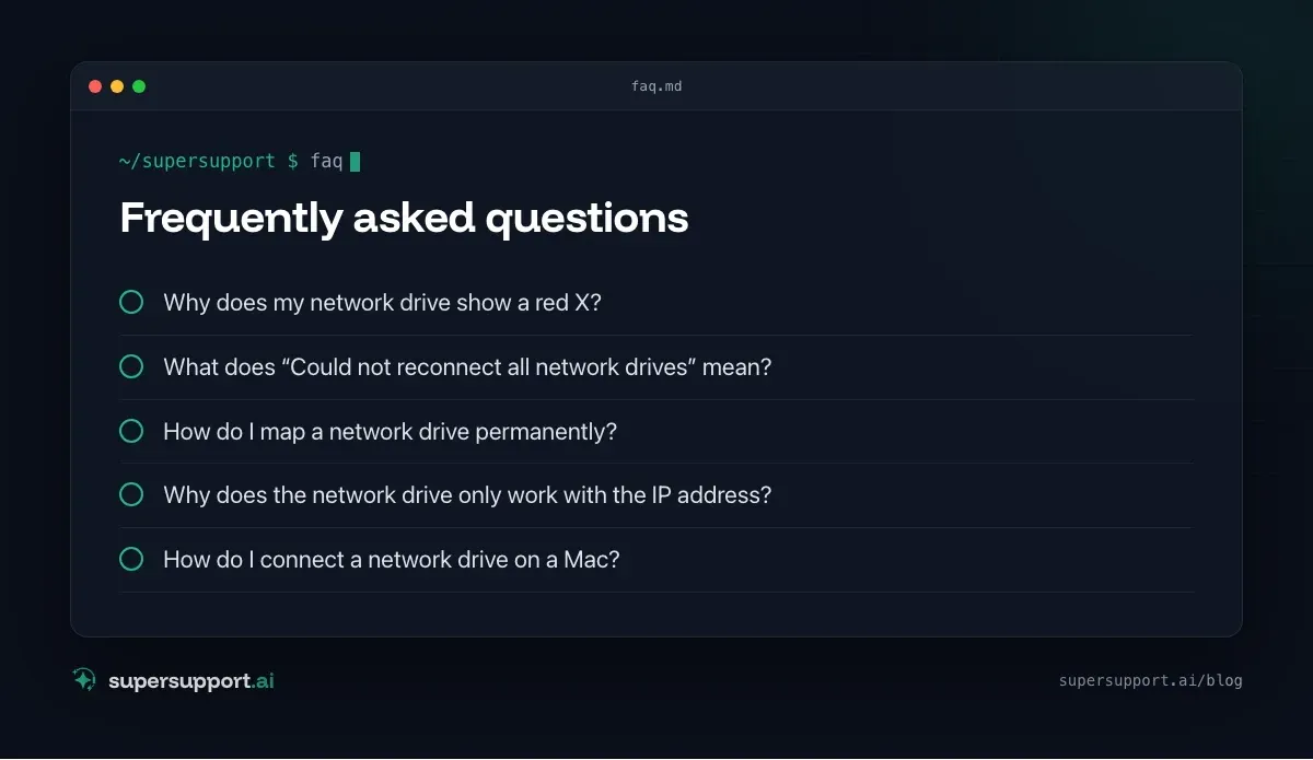 Network Drive Disconnected – frequently asked questions