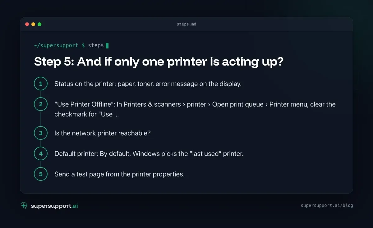 Printer Not Printing: Fix the Print Spooler – step by step