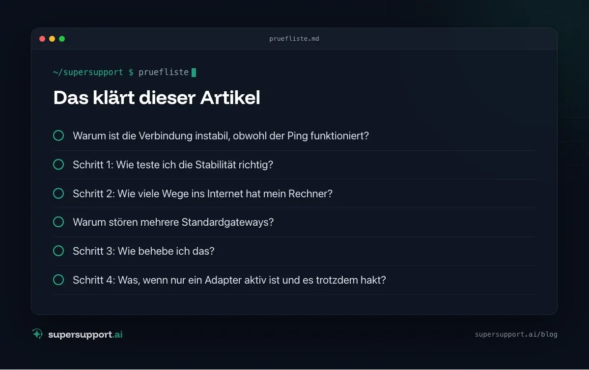 Internetverbindung instabil unter Windows: Ursache finden – das klärt der Artikel