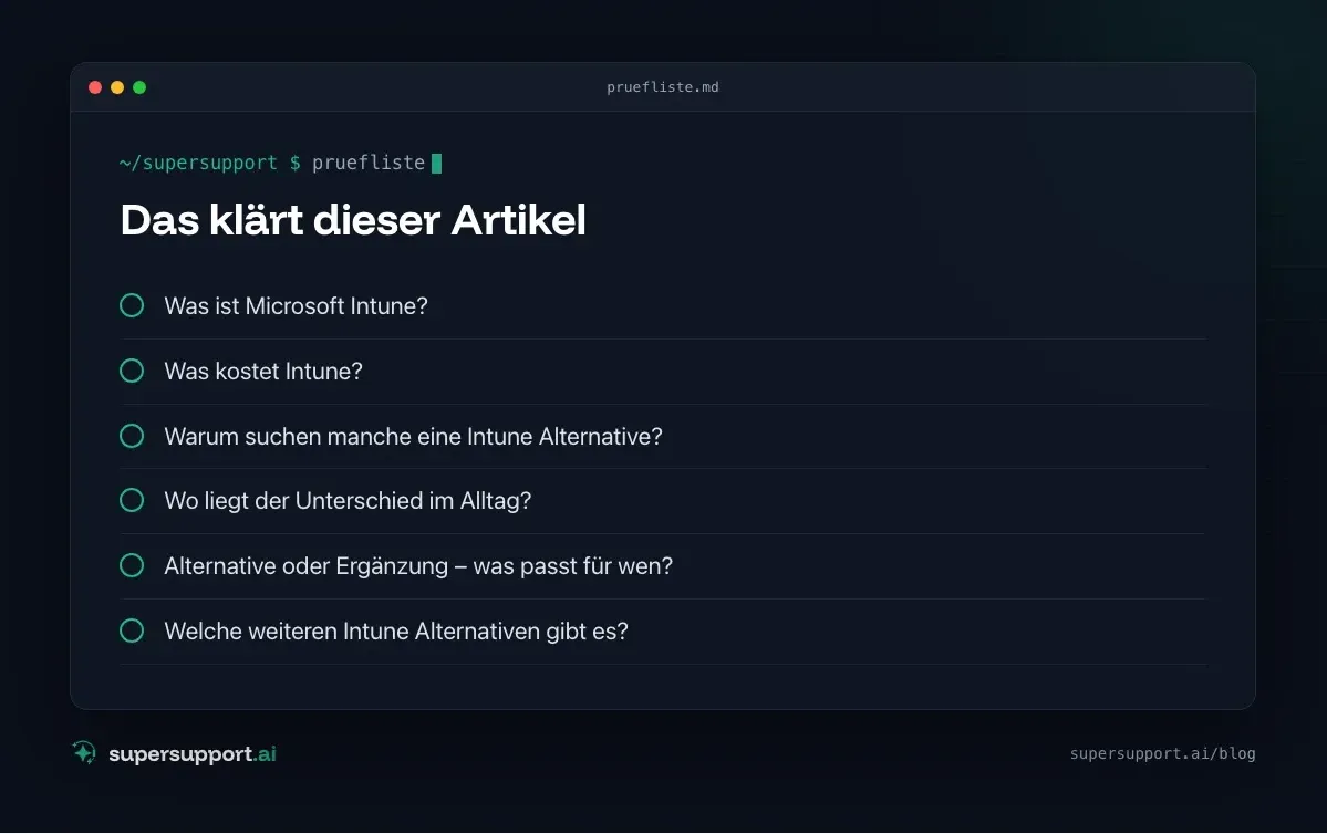 Intune Alternative oder Ergänzung – das klärt der Artikel