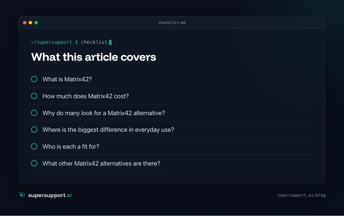 Matrix42 Alternative: When AI Support Fits Better – what this article covers