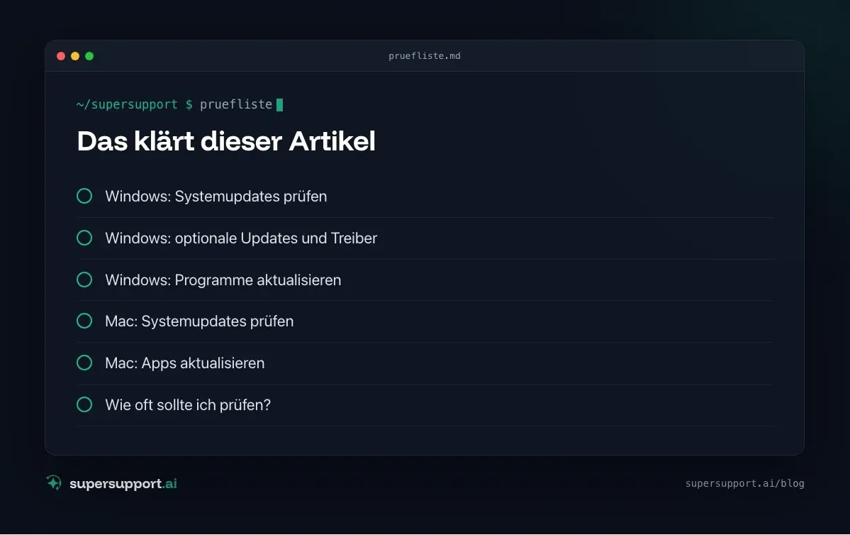 Sind alle Updates installiert – das klärt der Artikel