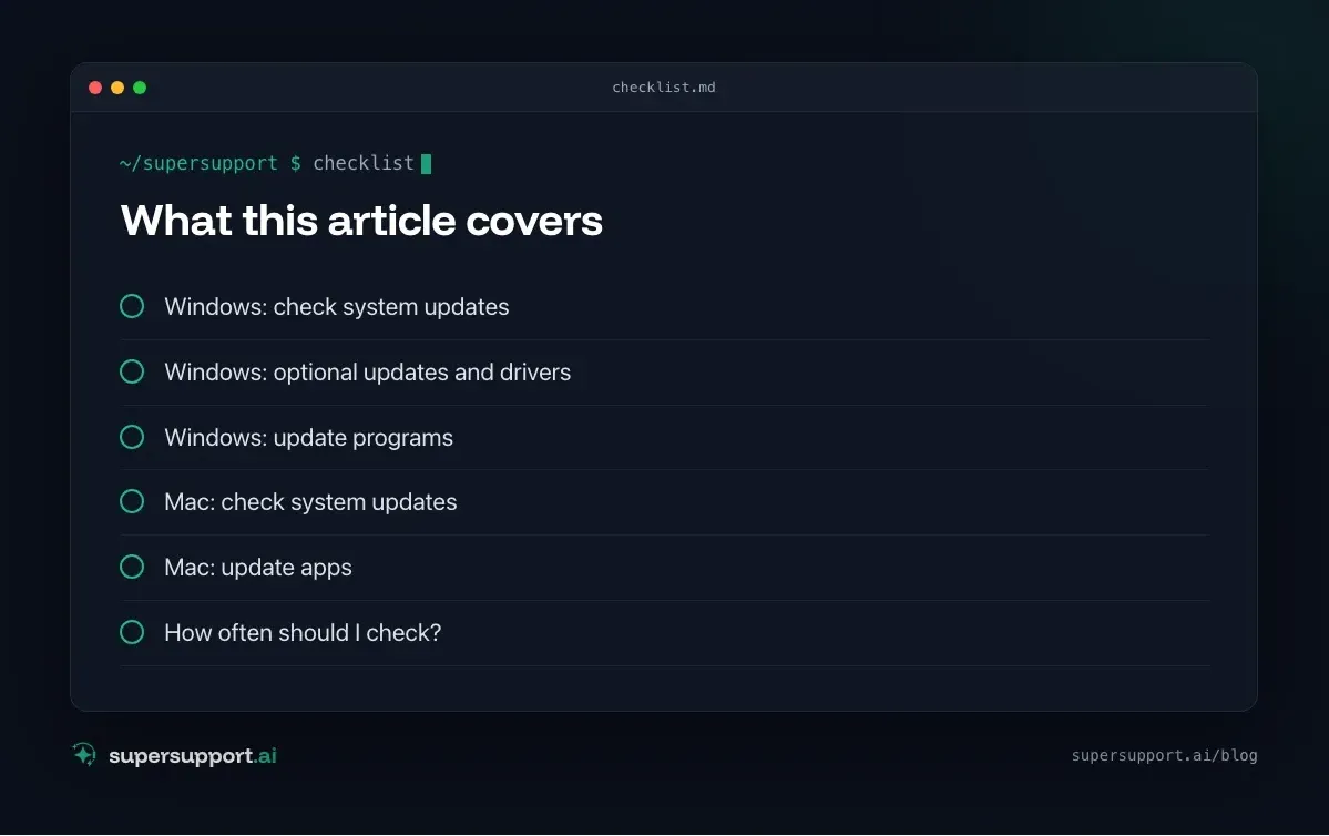 Are All Updates Installed – what this article covers