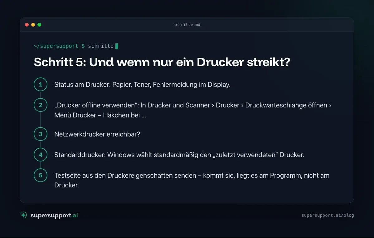 Drucker druckt nicht: Druckwarteschlange reparieren – Schritt für Schritt